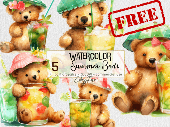 Download Free Summer Bear Beach Holiday - Premium Resources